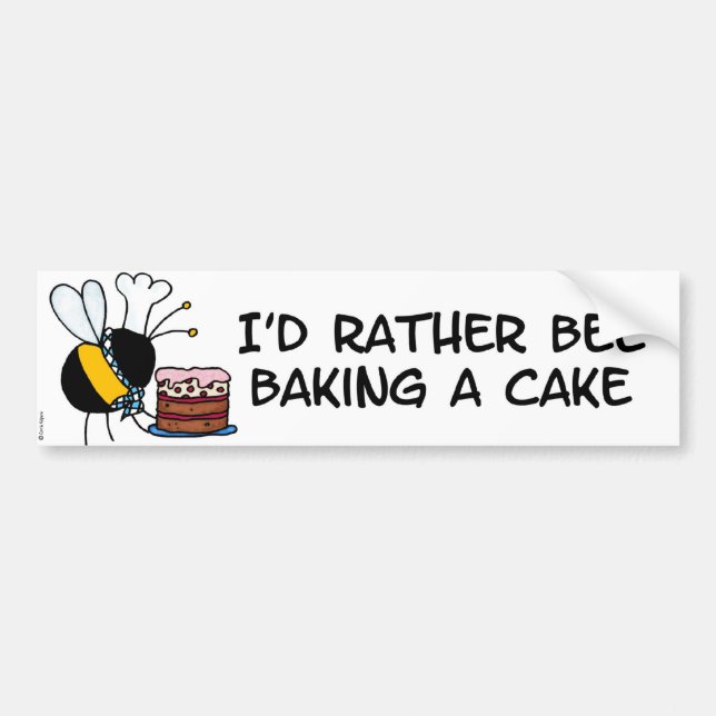 worker bee - pastry chef bumper sticker (Front)