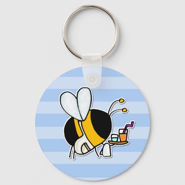 worker bee - waitress key ring (Front)