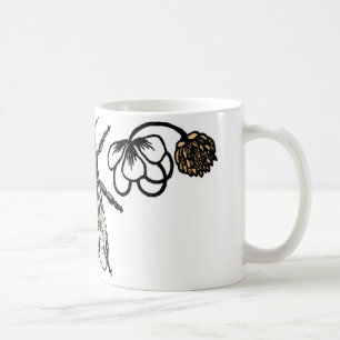 worker bee with clover coffee mug
