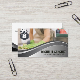 Worker Cleaning Home Services Business Card