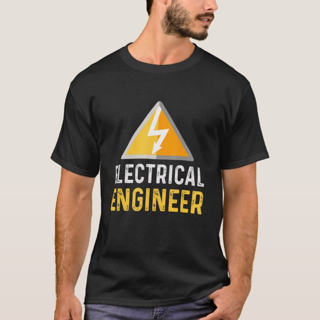 Worker Distressed Electrical Engineer Engineering T-Shirt (Front)