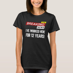 Worker work anniversary appreciation worked here f T-Shirt
