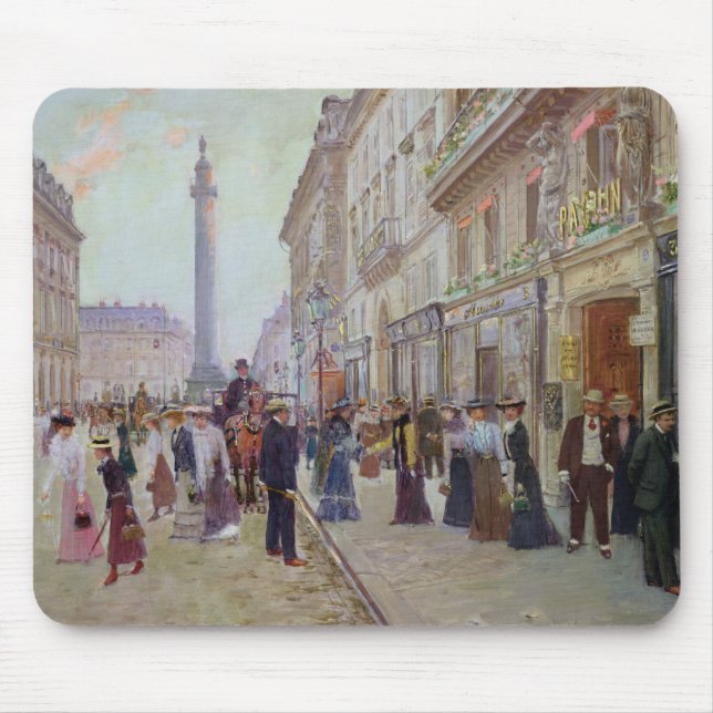 Workers leaving the Maison Paquin Mouse Mat (Front)