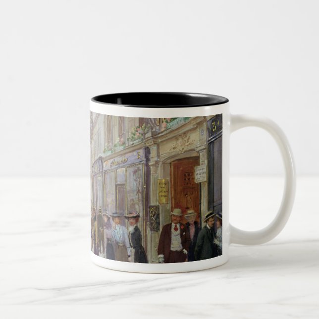 Workers leaving the Maison Paquin Two-Tone Coffee Mug (Right)