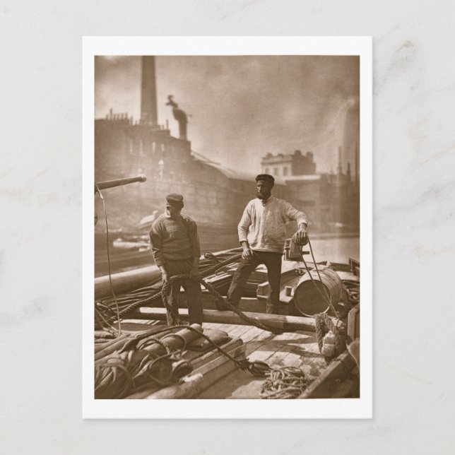 Workers on the 'Silent Highway', from 'Street Life Postcard (Front)