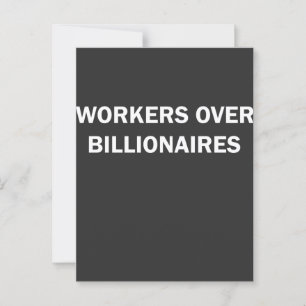 Workers Over Billionaires Postcard