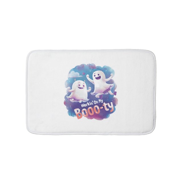 Workin' On My Booo-ty Bath Mat (Front)
