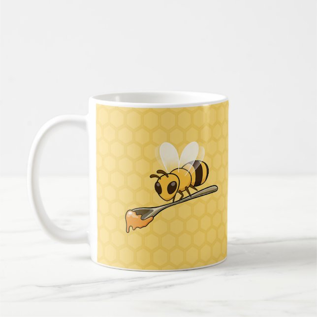 Working Bee with a spoon Coffee Mug (Left)