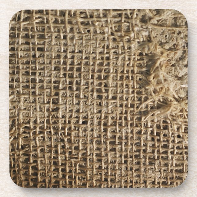 Working Burlap Coaster (Front)