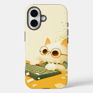 Working cat Phone Case, Apple iPhone 16, Tough 16 Case