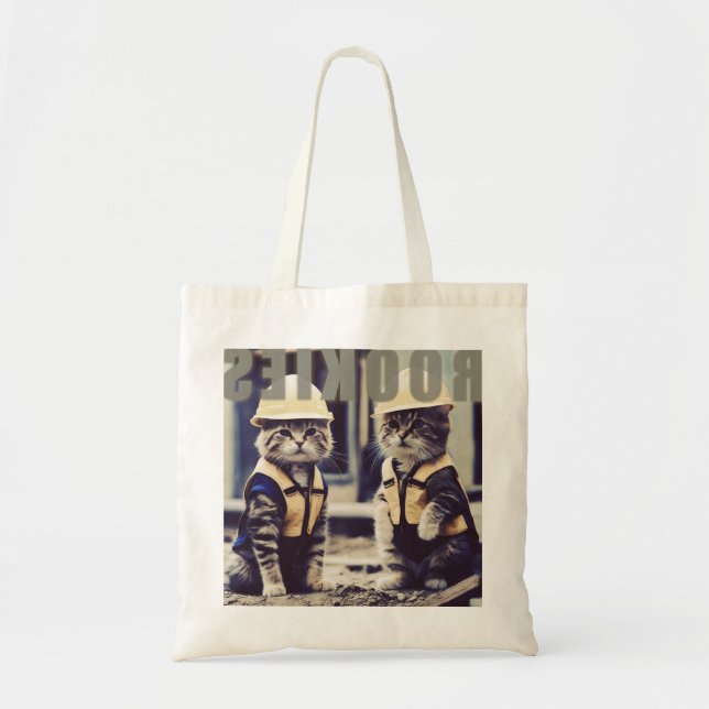 working cats-1 tote bag (Front)