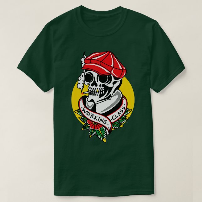 Working Class American Traditional Tattoo Old Scho T-Shirt (Design Front)