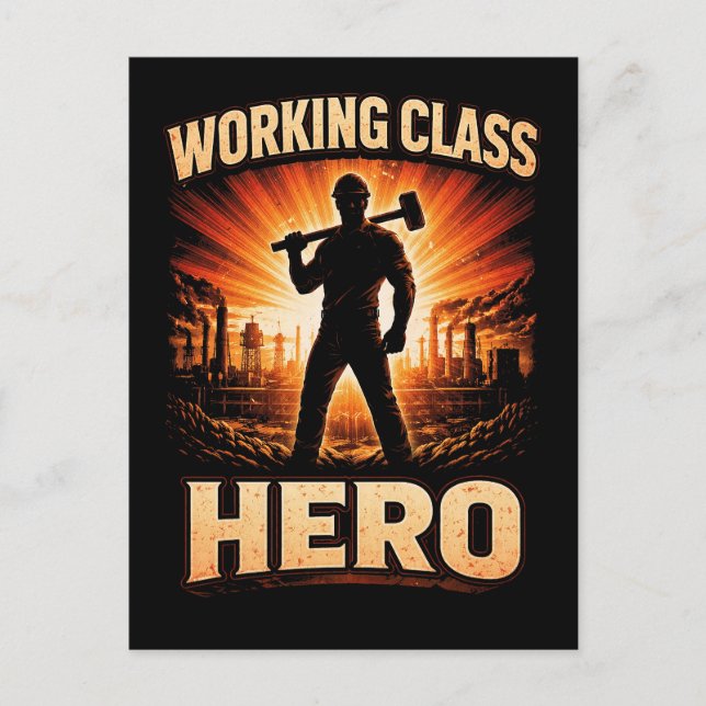 Working Class Hero Postcard (Front)