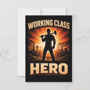 Working Class Hero Thank You Card