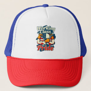 Working Class Pride Vintage American Worker Design Trucker Hat