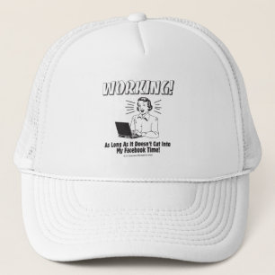 Working: Cut into Facebook Time Trucker Hat