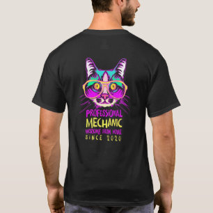 Working From Home Engineer Engineering Cat Builder T-Shirt