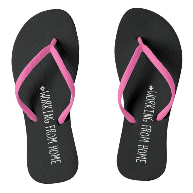 Working From Home Flip Flops (Footbed)