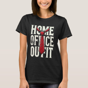 Working From Home Red Tie Work From Home Employee T-Shirt