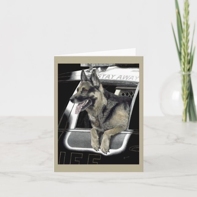 Working German Shepherd Card - "K9 Ronin" (Front)
