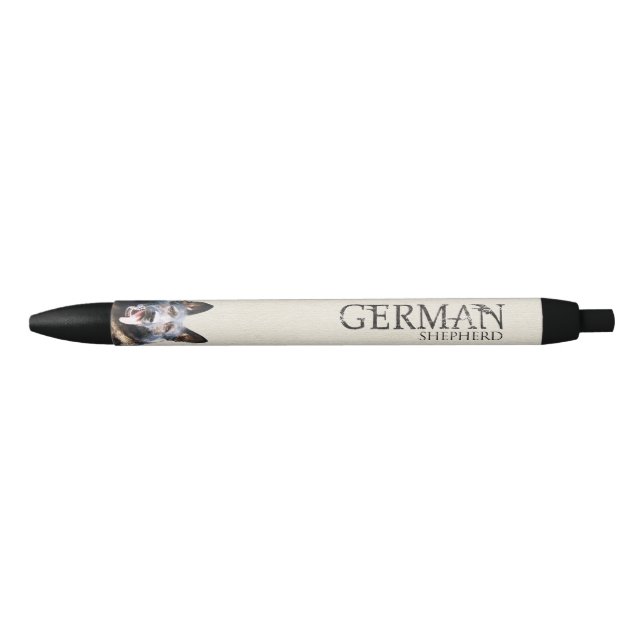 Working German Shepherd Dog  - GSD Black Ink Pen (Front)