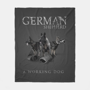 Working German Shepherd Dog  - GSD Fleece Blanket