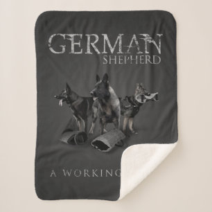 Working German Shepherd Dog  - GSD Sherpa Blanket