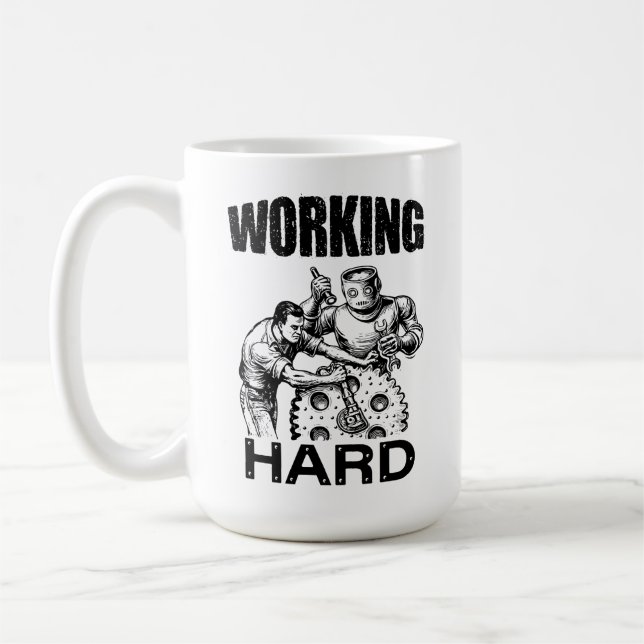 working hard coffee mug (Left)