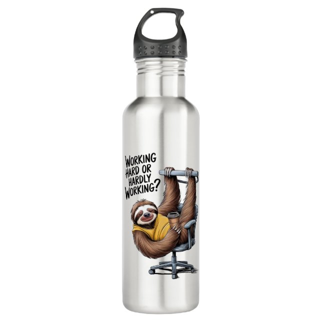 Working Hard or Hardly Working Sloth 710 Ml Water Bottle (Front)