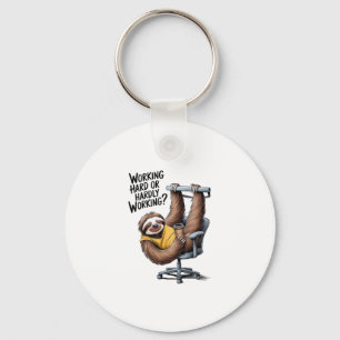 Working Hard or Hardly Working Sloth Key Ring