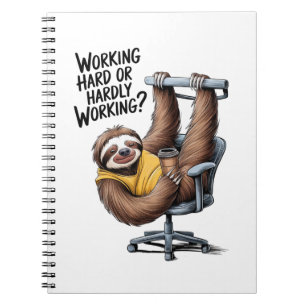 Working Hard or Hardly Working Sloth Notebook
