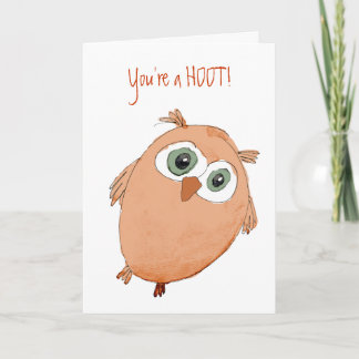 Working here is more fun for OWL of us! Thank You Card