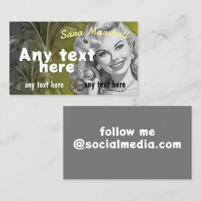 Working Lady Business Card (Front/Back)