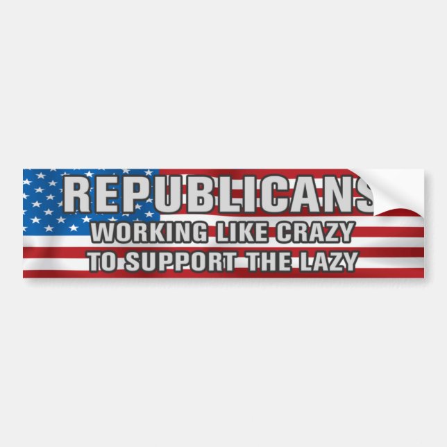 Working Like Crazy Bumper Sticker (Front)
