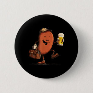 Working Liver Costume for Beer and Party Lovers 6 Cm Round Badge
