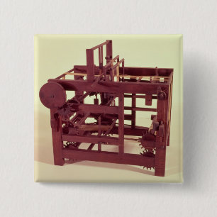 Working model of a loom 15 cm square badge