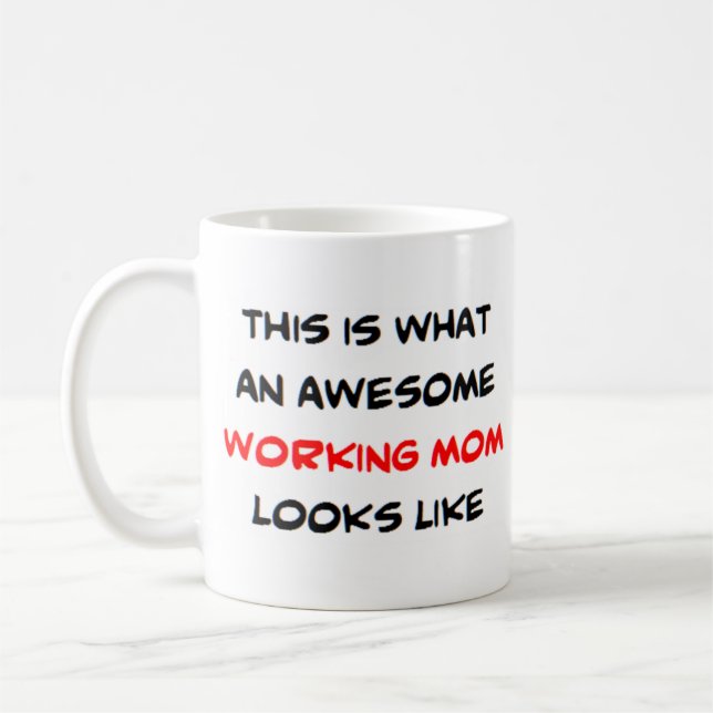 working mum, awesome coffee mug (Left)