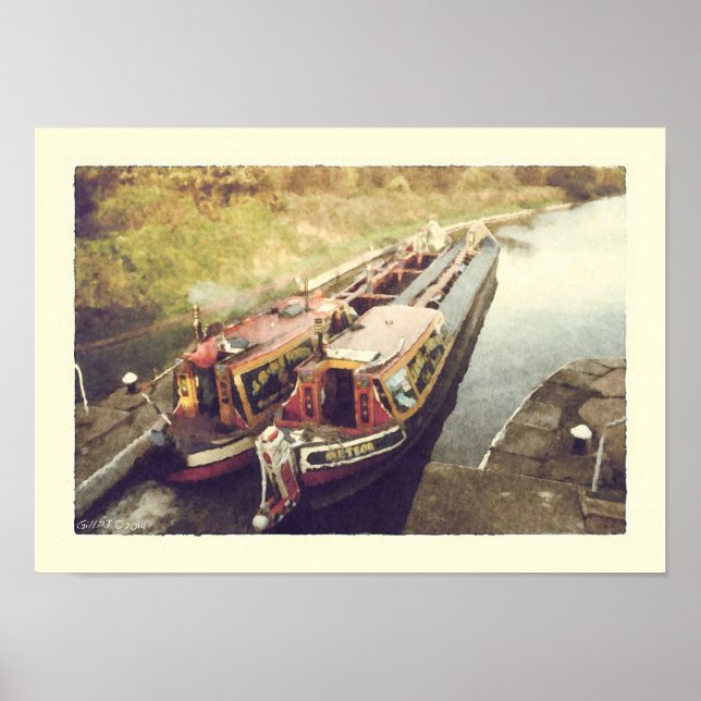 Working narrowboats poster (Front)