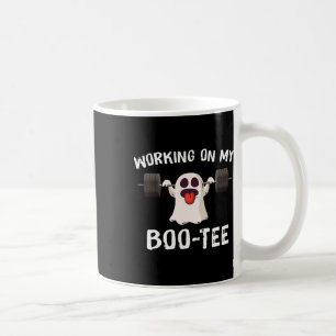 Working On My Boo Tee Halloween Dead Lift Ghost Gy Coffee Mug