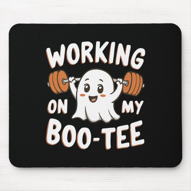 Working On My Boo Tee  Mouse Mat (Front)