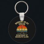 Working On My Quads Funny Retro Algebra Math Gym T Key Ring<br><div class="desc">Working On My Quads Funny Retro Algebra Math Gym Teacher</div>