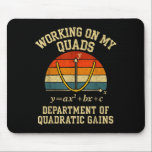 Working On My Quads Funny Retro Algebra Math Gym T Mouse Mat<br><div class="desc">Working On My Quads Funny Retro Algebra Math Gym Teacher</div>
