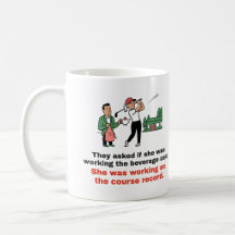 Working on the Course Record: Women's Golf Mug