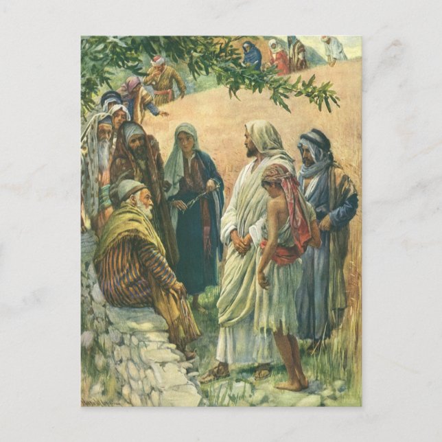 Working on the Sabbath, Vintage Religion Postcard (Front)