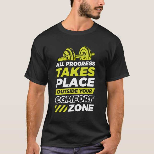 Working Out Exercise Bodybuilding T-Shirt (Front)