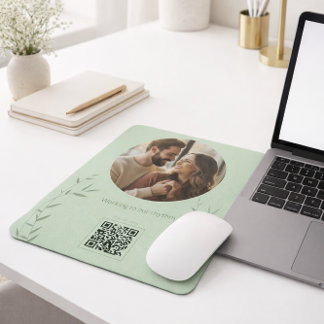 Working to Our Rhythm | Botanical Photo & Music QR Mouse Mat