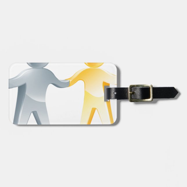 Working together concept luggage tag (Front Horizontal)