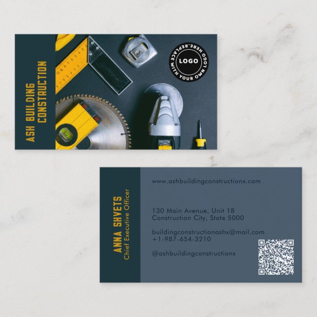 Working Tools Construction Business Card (Front/Back)