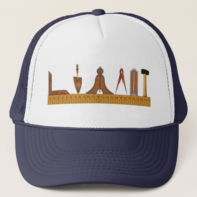 Working Tools of the Free Mason Trucker Hat (Front)