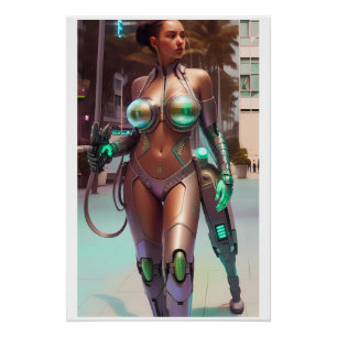 Working with Her Training Leg Poster